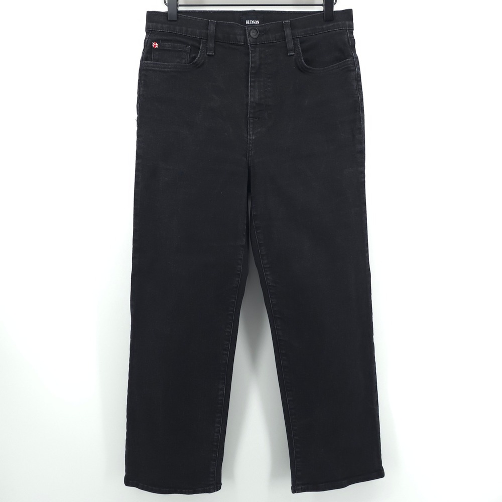 Hudson Noa Val Womens Jeans 29 Black High Rise Straight Leg Denim